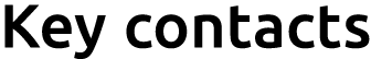 Key contacts