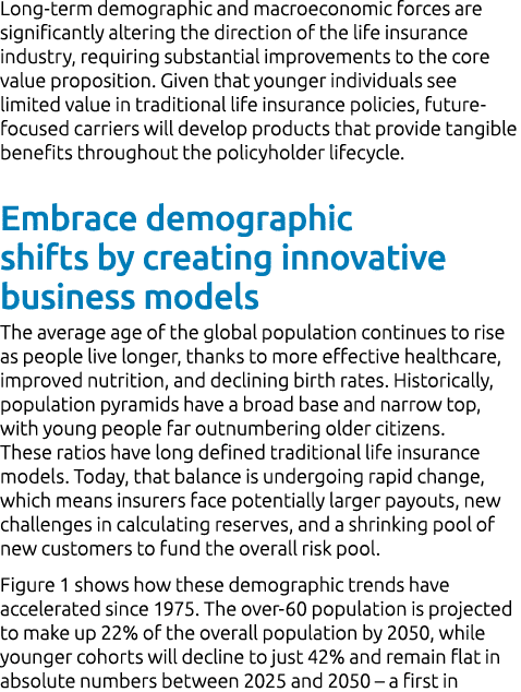 Long term demographic and macroeconomic forces are significantly altering the direction of the life insurance industr...