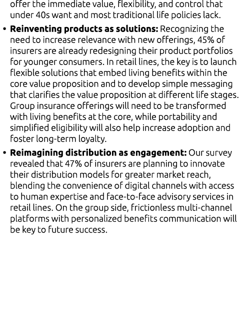 offer the immediate value, flexibility, and control that under 40s want and most traditional life policies lack. • Re...