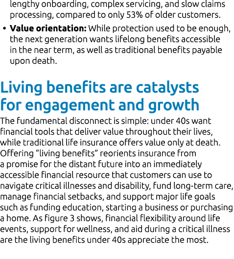 lengthy onboarding, complex servicing, and slow claims processing, compared to only 53% of older customers. • Value o...